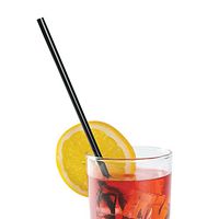 AmerCare 10.25 Inch Jumbo Black Paper Wrapped Straws, Case of 2000