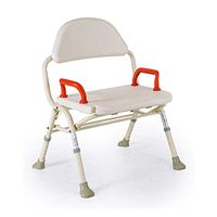 LBSX Aluminum Bath Heavy Duty Shower Chair with Back - Bathtub Chair with Arms for Handicap, Disabled, Seniors & Elderly - Adjustable Medical Bath Seat Handles - Non Slip Tub Safety