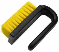 Menda 35689 Polypropylene Dissipative Brush with Curved Handle, 3" Length x 1.5" Nylon Bristle, 3.95" Overall Length