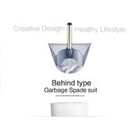 Small Upright Sweep Set, Howstar New Material Home Casual Environmental Recycle Upright Dustpan Lobby Sweep Set With Extendable Broom (Grey)