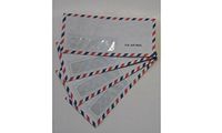 Featherweight Window Envelopes, 10 Stamped Via Air Mail Sold in Bulk Packages of 25