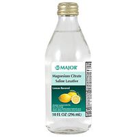 Major Magnesium Citrate Oral Solution, Saline Laxative, Lemon, 10 Ounce Each (4)