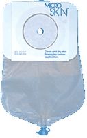 Cymed One-piece Urostomy Pouch with Pre-cut MicroSkin Barrier and 3mm Thin MicroDerm Washer 1-1/2" Stoma Opening, 9" L, Clear, Odor-proof Film, Comfort Backing, Latex-free (Box of 10 Each)