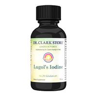 Dr. Clark Lugol's Iodine Solution - 2% - 1 fl oz | Natural Formula Aqueous Iodine | High Potency Liquid Drops for Natural Healthcare