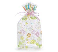25ct Small Rain Forest Flowers 7x2x3" Floral Cello Cellophane Treat Food Snack Bags nfLG -648