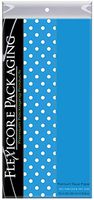 Flexicore Packaging Turquoise Gift Wrap Tissue Paper | Size: 15 Inch X 20 Inch | Count: 20 Sheets | Color: Solid Turquoise & Polka Dot
