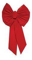 Holiday Trims Red Velvet Deluxe Bow 18" Indoor/Outdoor Use