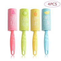 Extreme Sticky Pet Hair Lint Remover, Fruit Pattern Lint Roller 30 Sheets, Pack of 4 (4 Bigger Lint Roller)