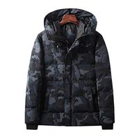 blue--net Electric Heated Jacket, USB Temperature Adjustable Cotton Clothes Heated Body Warm Coat, Warming Jacket Heat Insulate Waistcoat Thermal Clothing with Hood for Men