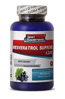Resveratrol Supreme 1200mg Red Wine Extract - Natural Antioxidant (1 Bottle 60 Capsules)