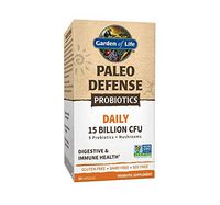 Garden of Life Paleo Defense Probiotics Daily 15 Billion CFU, 30 Capsules - 9 Paleo Probiotics & Mushrooms, Digestive & Immune Health Probiotic Supplement, Non-GMO, Gluten Free, Dairy & Soy Free