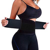 XVSESES Waist Trainer Belt for Women - Waist Cincher Trimmer - Slimming Body Shaper Belt - Sport Girdle Belt (L, Black)