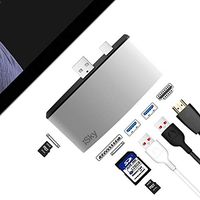 iSky Surface Pro 4 HDMI Hub Adapter to 2 x USB 3.0, HDMI, SD Card, TF Card(Micro SD Cards), Converter Wireless Charger for Microsoft Surface Pro 4 - Silver