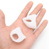 Silicone Insert Gel Toe Separator Thumb valgus Correction Orthopedic Insoles Insoles for High Heels Shoes Thumb Valgus (White L)