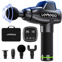 LEMEGO Massage Gun, Deep Tissue Muscle Massager, Powerful Percussion Massager Handheld with Portable Case for Athletes, Back Neck Shoulder Soreness Stiffness Knots Tension Cramp Relief