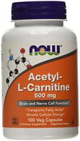 Now Foods - Acetyl-L Carnitine, 500 mg, 100 Vcaps