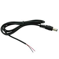 EKYLIN 1.2M 4FT DC2.1MM 2.1 x 5.5mm DC Power Pigtail Male Cable Cord Lead for Car Rearview Monitor Camera System Video CCTV LED Lights