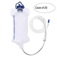 Case of 20,funwill Reusable Enema Bag Kit for Colon Cleansing Internal Cleansing with Silicone Hose and 10 Replacement Insertion Tips Coffee Enema Bag Enema Kit Home Enema 1.2L