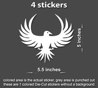 4X Nights Watch Decal Sticker Game of Thrones Jon Snow Window, Laptop, car (Black)
