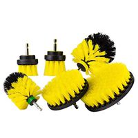 Gessppo 6Pcs Electric Drill Head Clean Brush Set Kit Grout Power Scrubber Cleaning Brush Bath Tub Cleaner Combo Tool Kit for Kitchen Bathroom Corner Dusting Wall Glass Floor Clean