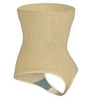 Waist Support Belt Women High Waist Trainer Tummy Slimming Control Panties Waist Cincher Body Shaper Thong G-String Butt Lifter Panties Lumbar Support (Color : T Back Beige, Size : M L)