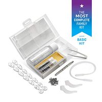 Eyeglass and Sunglasses Repair Kit by SQV - 7 Types of Replacement Nose Pads for Eye Glasses, Assortment Stainless Steel Mini Screws, Eye Glass Screwdriver, Lens Cleaner, Anti-Slip Strap, Temple Tips