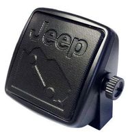 Mopar Officially Licensed Small, Wedge Mount Extension Speaker w/3.5mm Plug. Jeep Wordmark and Image Embossed Screen.