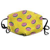 Premium Men Women Breathable Indoor Outdoor Half Face Facial Protection - Adjustable Dustproof Anti Pollution Pollen Safety Medical Mouth Facial Protection Cartoon Donut Yellow Fashion