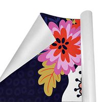 Gift Wrapping Paper Roll Dia De Los Muertos for Birthday,Holiday,Wedding,Baby Shower Gift Wrap - 3Rolls - 58inch x 23inch Per Roll