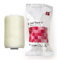Cast Tape 3" x 4 yds. 10 Rolls of Fiberglass Casting Tape for immobilization of Upper and Lower Extremities. White Color. Water-Activated Resin. Porous Weave. Latex-Free.