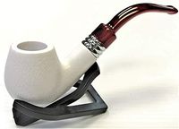 Eclipse Durable Large 5.25" White Crackled Design Tobacco Herb Pipe Set, PIP5513
