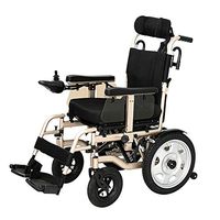 Lightweight Folding Electric Wheelchair, Power Transport Wheelchair Chair, Electric Wheelchairs for Adults Elderly, Rollator Walker with Seat