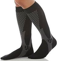 Compression Socks - Premium Design for Men and Women Everyday Use Running Pregnancy Flight & Travel Nursing Best Athletic Fit - Boost Stamina Circulation & Recovery (Black/Gray/White, Small/Medium)