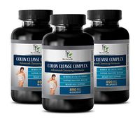 Colon Detox and Cleanser Extra Strength Formula - Colon Cleanse Complex - Advanced Cleansing Formula - Licorice Root Extract Alcohol Free - 3 Bottles 270 Capsules