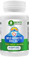 Ben's Wild Antarctic Krill Oil - Lubricate & Protect Joints - Supports Immune System - Heart Healthy (3 Bottles)