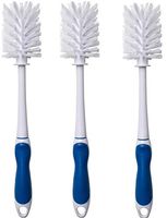 Klickpick Home Bottle Brush with soft long handle Scrubbing Brushes Multiple Use Cleaning Scrub Brush,Set of 3- Blue