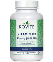 Kovite Natural Vitamin D3 1000 IU (25 mcg) 500 Tablets, Kosher Certified