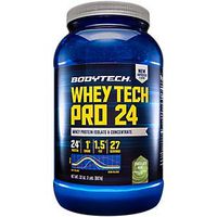 BodyTech Whey Tech Pro 24 Protein Powder Protein Enzyme Blend with BCAA's to Fuel Muscle Growth Recovery, Ideal for PostWorkout Muscle Building Chocolate Mint (2 Pound)