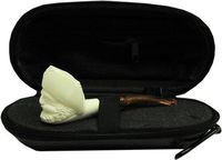 Miniature Meerschaum Pipe - PIRATE w/ Zippered Case