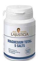 ANA MARIA LAJUSTICIA Magnesium Total 5 Salts 100 Tablets, Supports Energy Metabolism, Normal Protein Synthesis, PSCHYLOGICAL Function. Helps to Reduce Tiredness and Fatigue