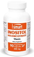 Supersmart - Inositol Hexanicotinate (IHN) 500 mg - Vitamin B3 Supplement - Helps with Bad Mood & Type 2 Diabetes - Supports Nervous System | Non-GMO - 90 Vegetarian Capsules