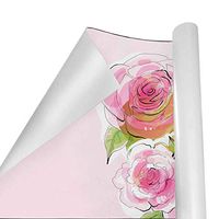 Gift Wrapping Paper Roll Eiffel Tower Rose Flowers Paris for Birthday,Holiday,Wedding,Baby Shower Gift Wrap - 3Rolls - 58inch x 23inch Per Roll