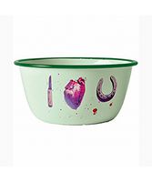 Seletti Wears Toiletpaper - Antique Metal Bowl -  6 x 6 x 3.3 inches - Maurizio Cattelan (I love you Green)