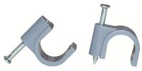 Voltman VOM512230 Box of 20 Cable Clips 12 mm Diameter Grey