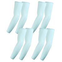 The Elixir Recovery Compression Arm Sleeves for Outdoor Sports Basketball Cycling Running UV Protective (Pack of 4 Pairs, Light Blue)