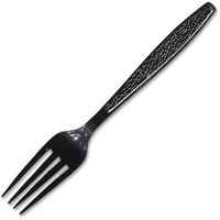 Plastic Forks, Hvy-Weight, 1000/CT, Black, Sold as 1 Carton, 1000 Each per Carton