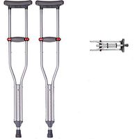 Kimgz Healthcare Aluminium Underarm Crutches (Adult),Adjustable Crutches with Comfy Handle for Men, Women and Teens