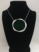 Efluvi Twist Circle Magnifying Glass Pendant Necklace