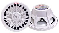 Pyle PLMRW8 8-Inch Outdoor Marine Audio Subwoofer - 400 Watt Single White Waterproof Bass Loud Speaker For Marine Stereo Sound System, Under Helm or Box Case Mount in Small Boat, Water Vehicle