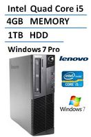 2016 Lenovo ThinkCentre M81 High Performance Small Factor Desktop Computer (Intel Quad Core i5 up to 3.4GHz Processor), 4GB DDR3 RAM, 1TB HDD, DVDRW, Windows 7 Professional (Renewed)
